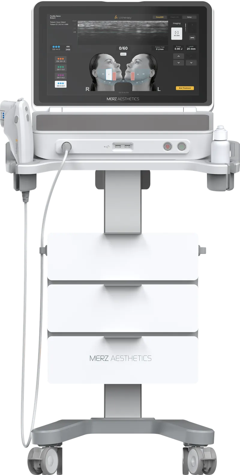 Ultherapy Prime equipo, vista frontal