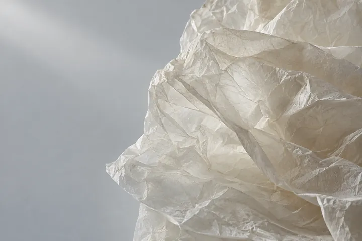 Líneas finas sobre una hoja de papel extendida